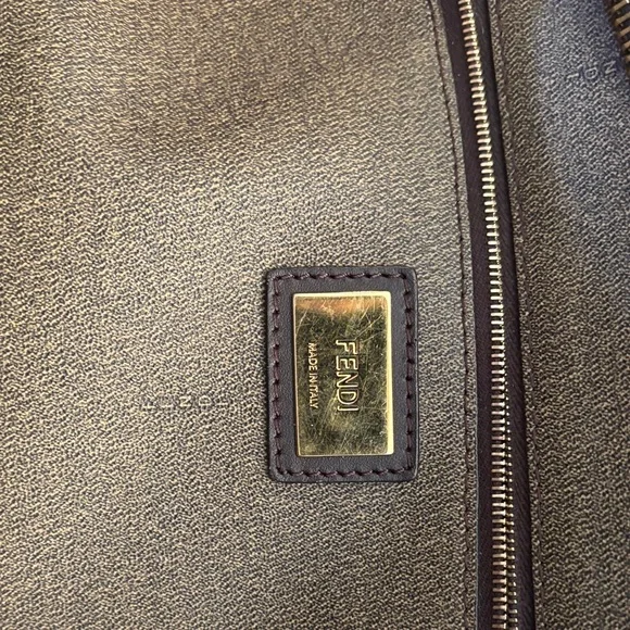 Fendi tote bag Zucca monogram FF canvas brown leather handbag - Picture 7 of 14